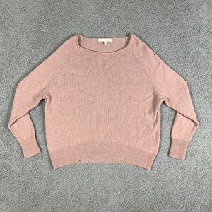 NakedCashmere Tulip Sweater Womens XS Pink Cashmere‎ Off the Shoulder FLAWS